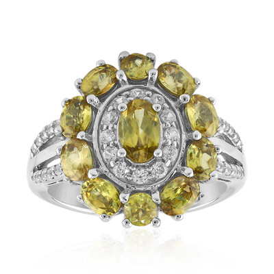 Sphene Silver Ring