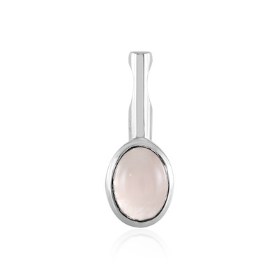 Rose Quartz Silver Pendant (MONOSONO COLLECTION)