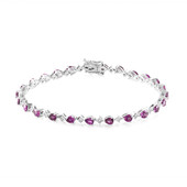 Rhodolite Silver Bracelet