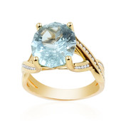 14K AAA Brazilian Aquamarine Gold Ring (de Melo)