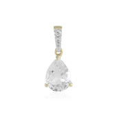 9K White Topaz Gold Pendant