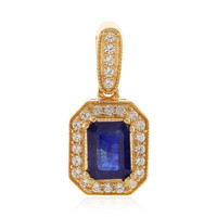 Madagascar Blue Sapphire Silver Pendant