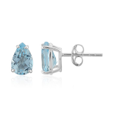 Sky Blue Topaz Silver Earrings