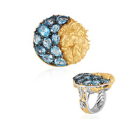 Swiss Blue Topaz Silver Ring (Gems en Vogue)