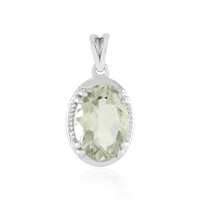 Green Amethyst Silver Pendant