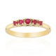 14K Red Beryl Gold Ring