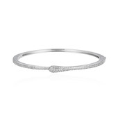 White Topaz Silver Bangle