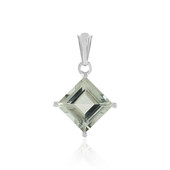 Green Amethyst Silver Pendant