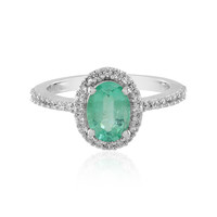 Colombian Emerald Silver Ring