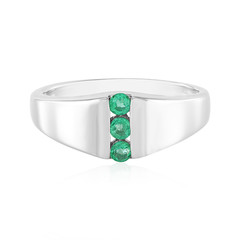 Russian Emerald Silver Ring