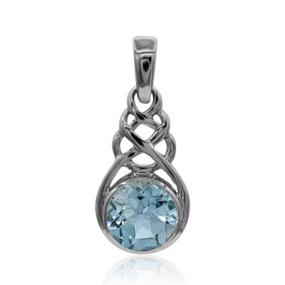 Sky Blue Topaz Silver Pendant