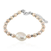 White Freshwater Pearl Silver Bracelet (TPC)