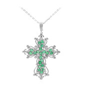 Emerald Silver Necklace (Dallas Prince Designs)