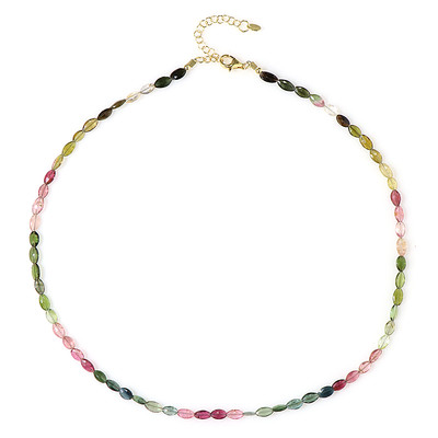 Fancy Tourmaline Silver Necklace