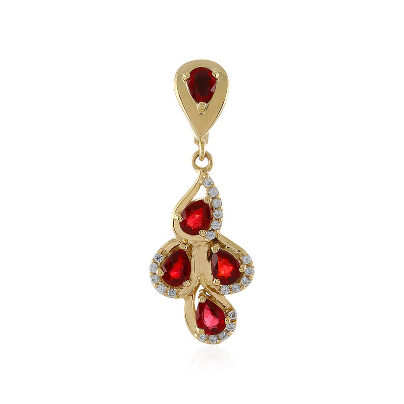 8 CT Pear Cut Red Ruby 925 Sterling Silver Diamond Tear Drop Dangle Ea –  atjewels.in