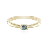 9K I1 Blue Diamond Gold Ring