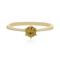 9K Yellow Zircon Gold Ring