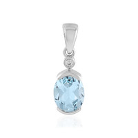 Sky Blue Topaz Silver Pendant