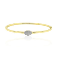 9K SI2 (G) Diamond Gold Bangle