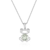 Green Amethyst Silver Necklace