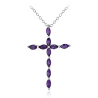 Zambian Amethyst Silver Necklace