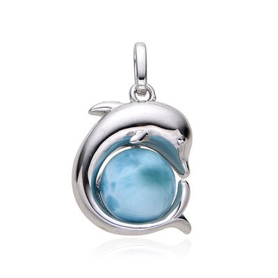 Larimar Silver Pendant