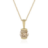14K I2 Champagne Diamond Gold Necklace