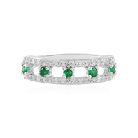 Zambian Emerald Silver Ring