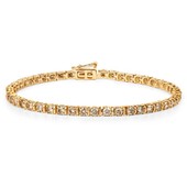 9K I2 Fancy Diamond Gold Bracelet (de Melo)