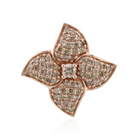14K SI1 Argyle Rose De France Diamond Gold Pendant