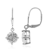 White Topaz Silver Earrings