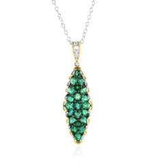 Zambian Emerald Silver Necklace (Gems en Vogue)