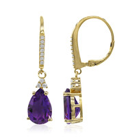 Zambian Amethyst Silver Earrings