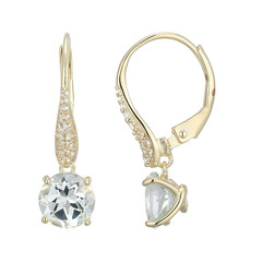 White Topaz Silver Earrings