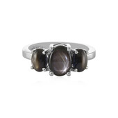 Black Star Sapphire Silver Ring