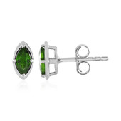 Russian Diopside Silver Earrings