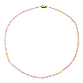 Ceylon Pink Sapphire Silver Necklace (Riya)