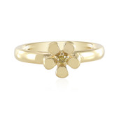 I3 Yellow Diamond Silver Ring