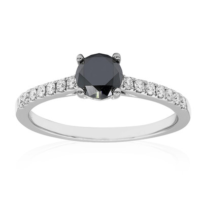 Black Diamond Platinium Ring