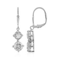 White Topaz Silver Earrings