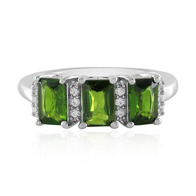 Russian Diopside Silver Ring