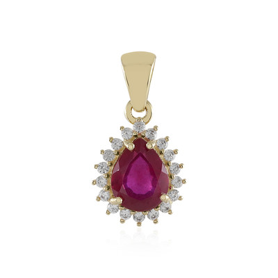 9K Madagascar Ruby Gold Pendant