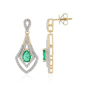 9K AAA Zambian Emerald Gold Earrings (SUHANA)