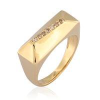 I2 Champagne Diamond Silver Ring (de Melo)