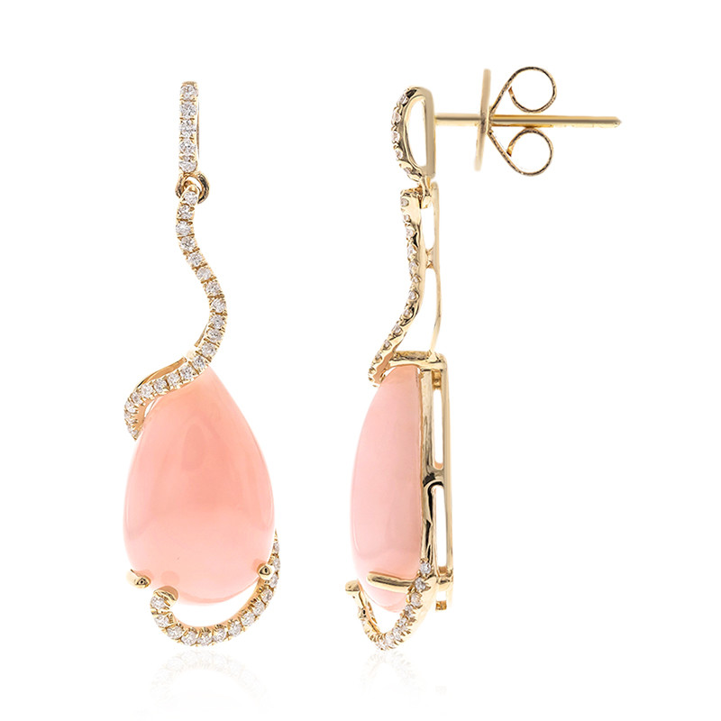 Sterling Silver Pink Opal & Rhodolite Earrings - QVC.com