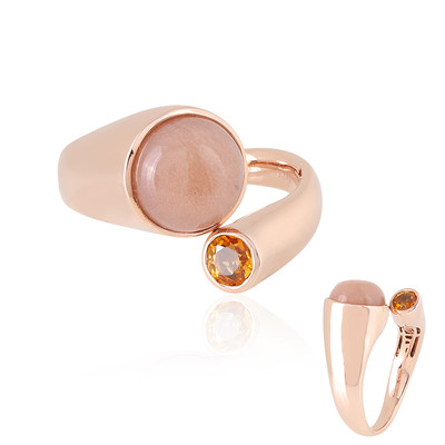 9K Peach Moonstone Gold Ring (KM by Juwelo)