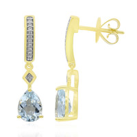 9K Medina Aquamarine Gold Earrings