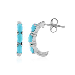 Sleeping Beauty Turquoise Silver Earrings