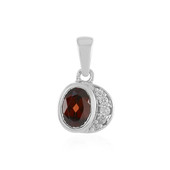 Raspberry Zircon Silver Pendant