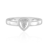 I2 (J) Diamond Silver Ring